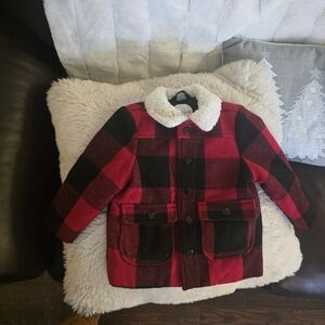 Cat & Jack Red and Black Checkered Kids Coat